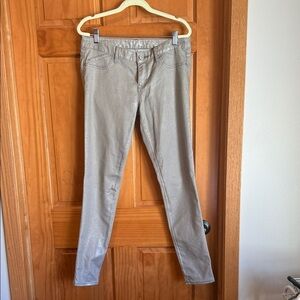 Shimmering Silver Skinny Jeans